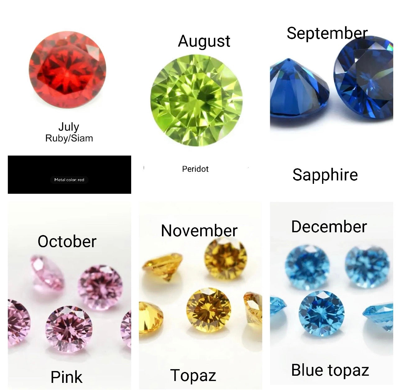 Customizable bracelet birthstone gems with flowers