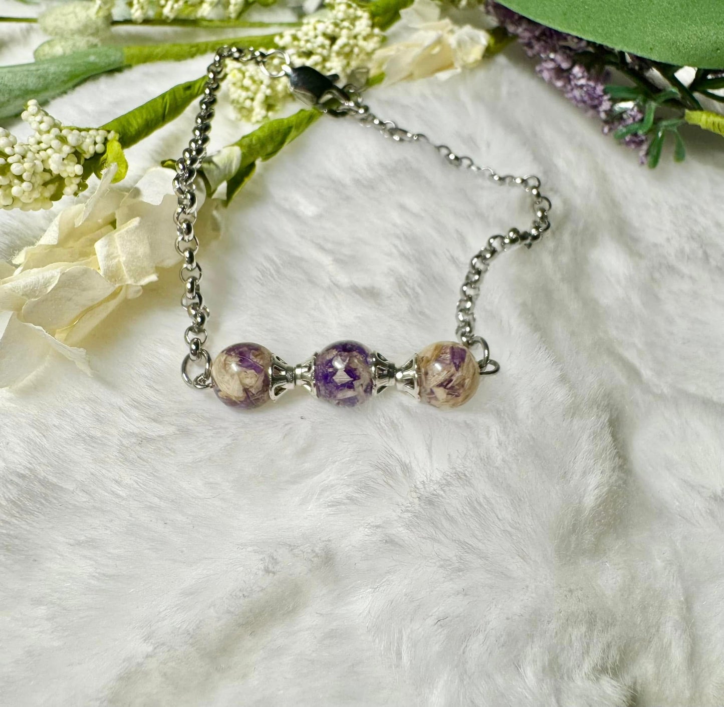Handmade Flower memorial bracelets