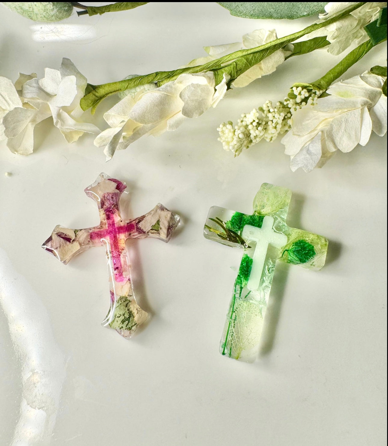 Handmade Visor Clips with memorial flowers