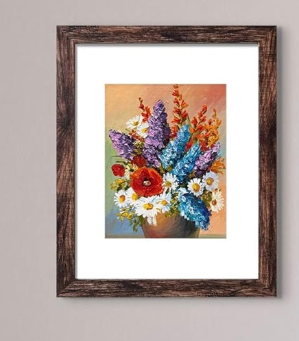 Pressed flower floating picture frames