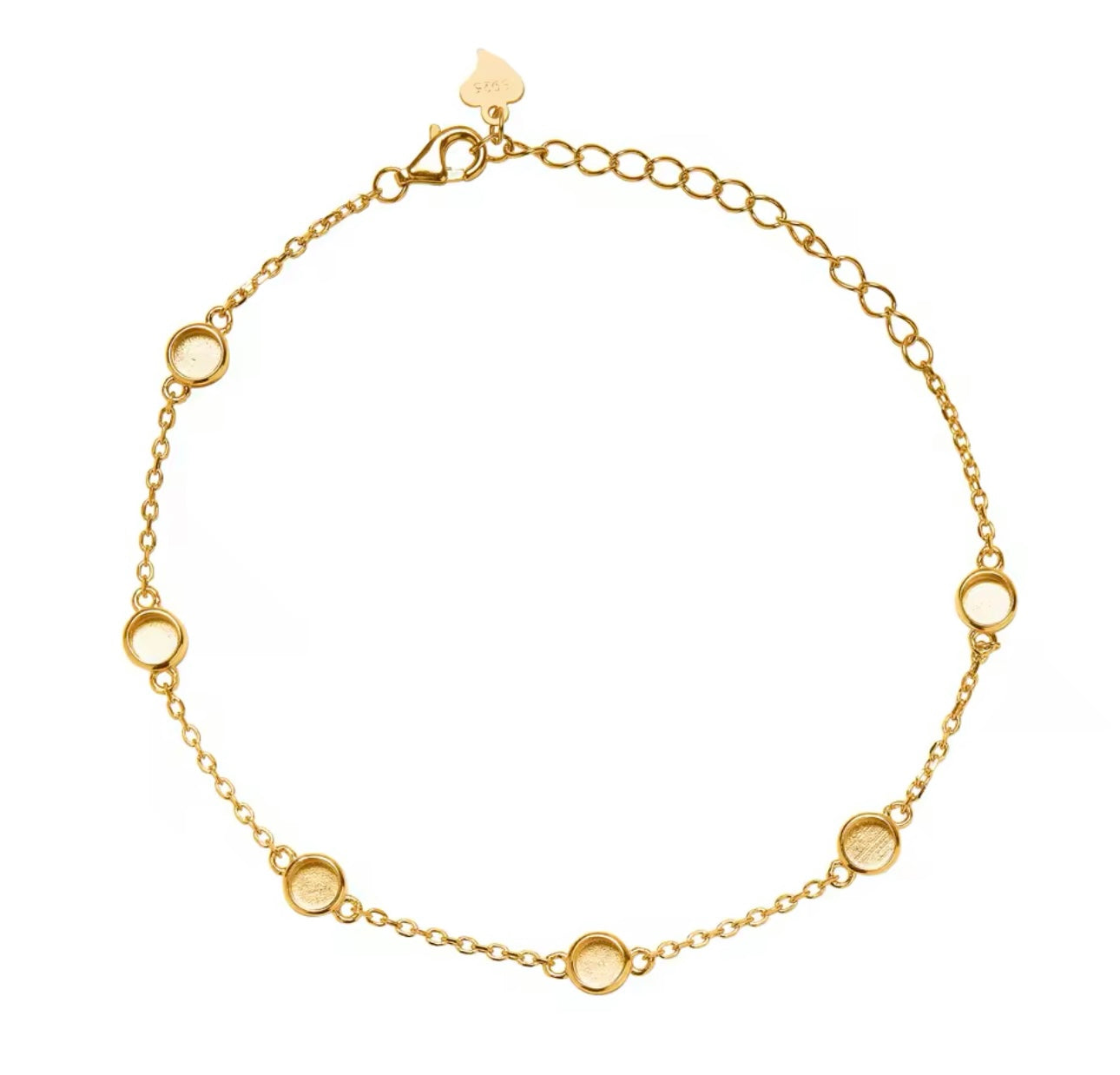 Dainty small circle bracelet