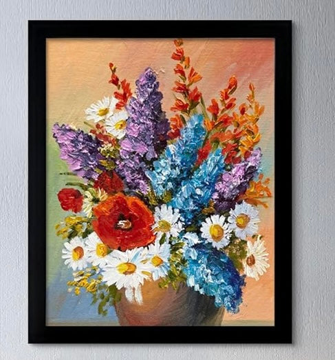 Pressed flower floating picture frames