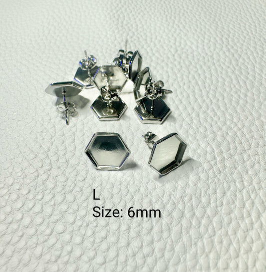 Silver frame hexagon