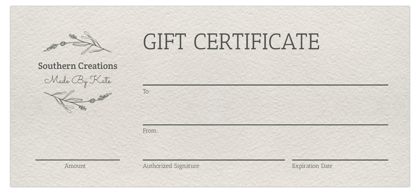 Gift Certificate