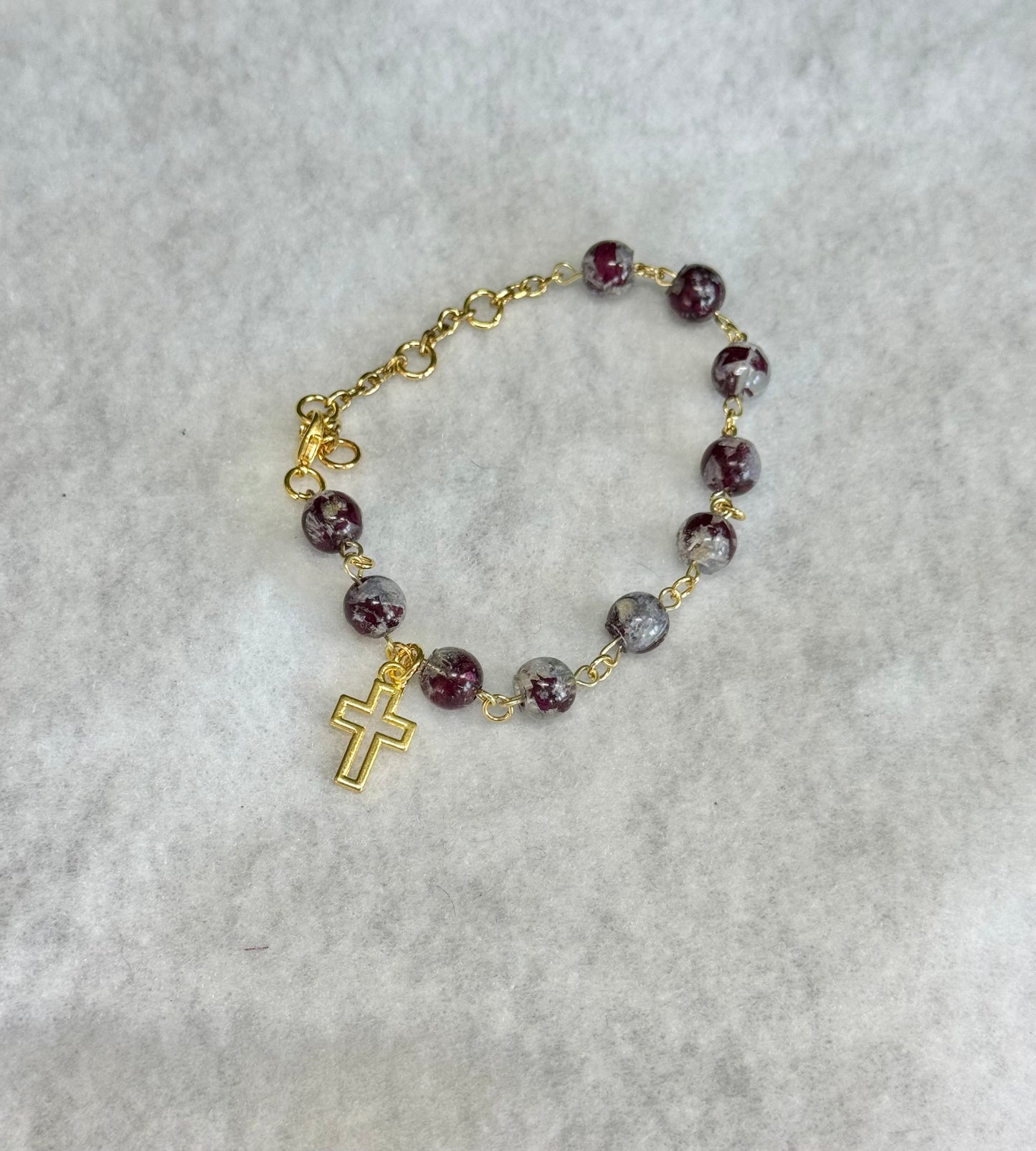 Linked bead bracelet