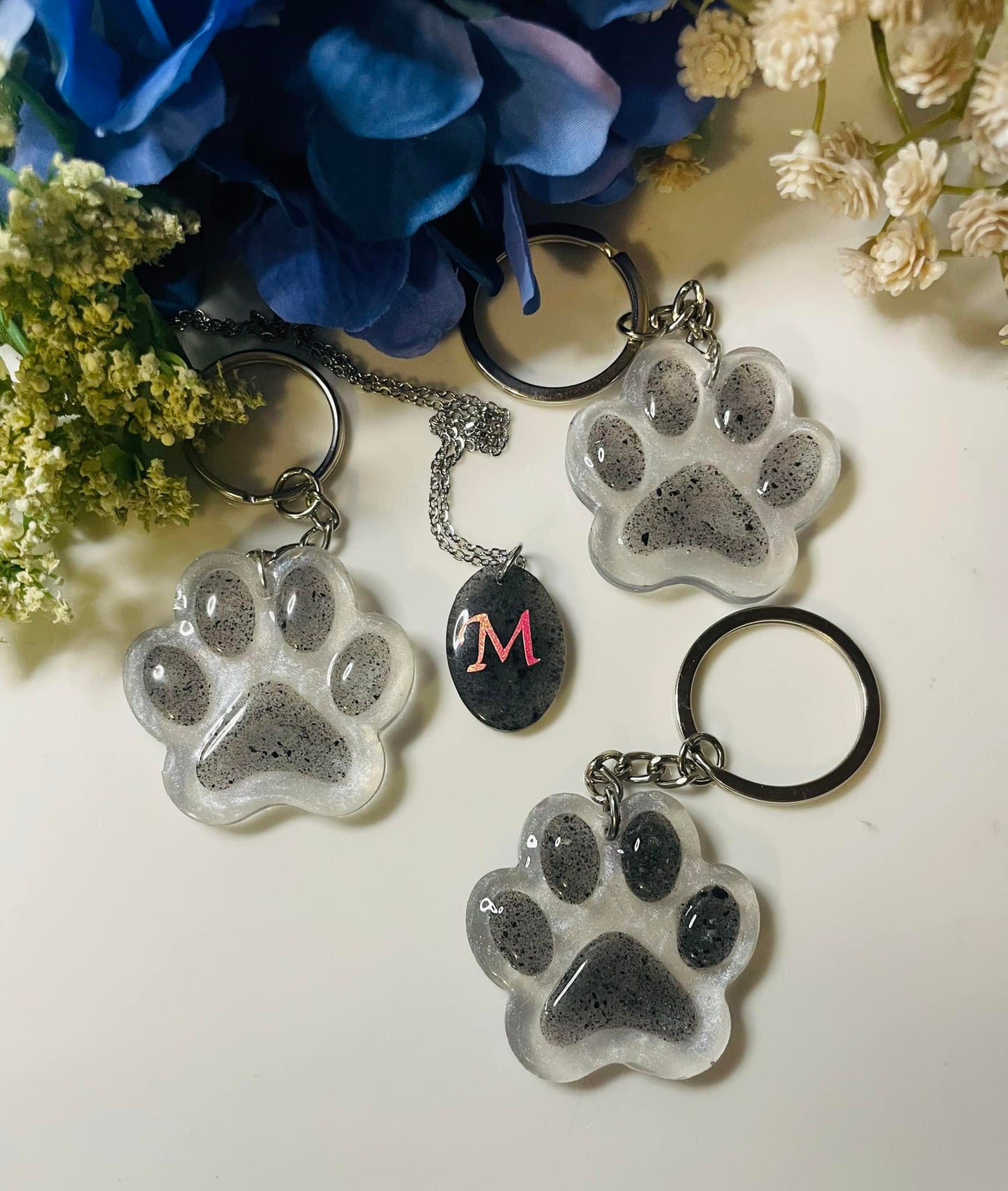 Handmade Flower Memorial Keychain