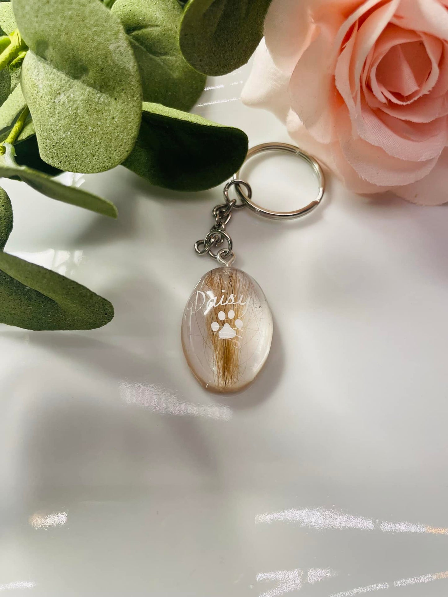 Handmade Flower Memorial Keychain
