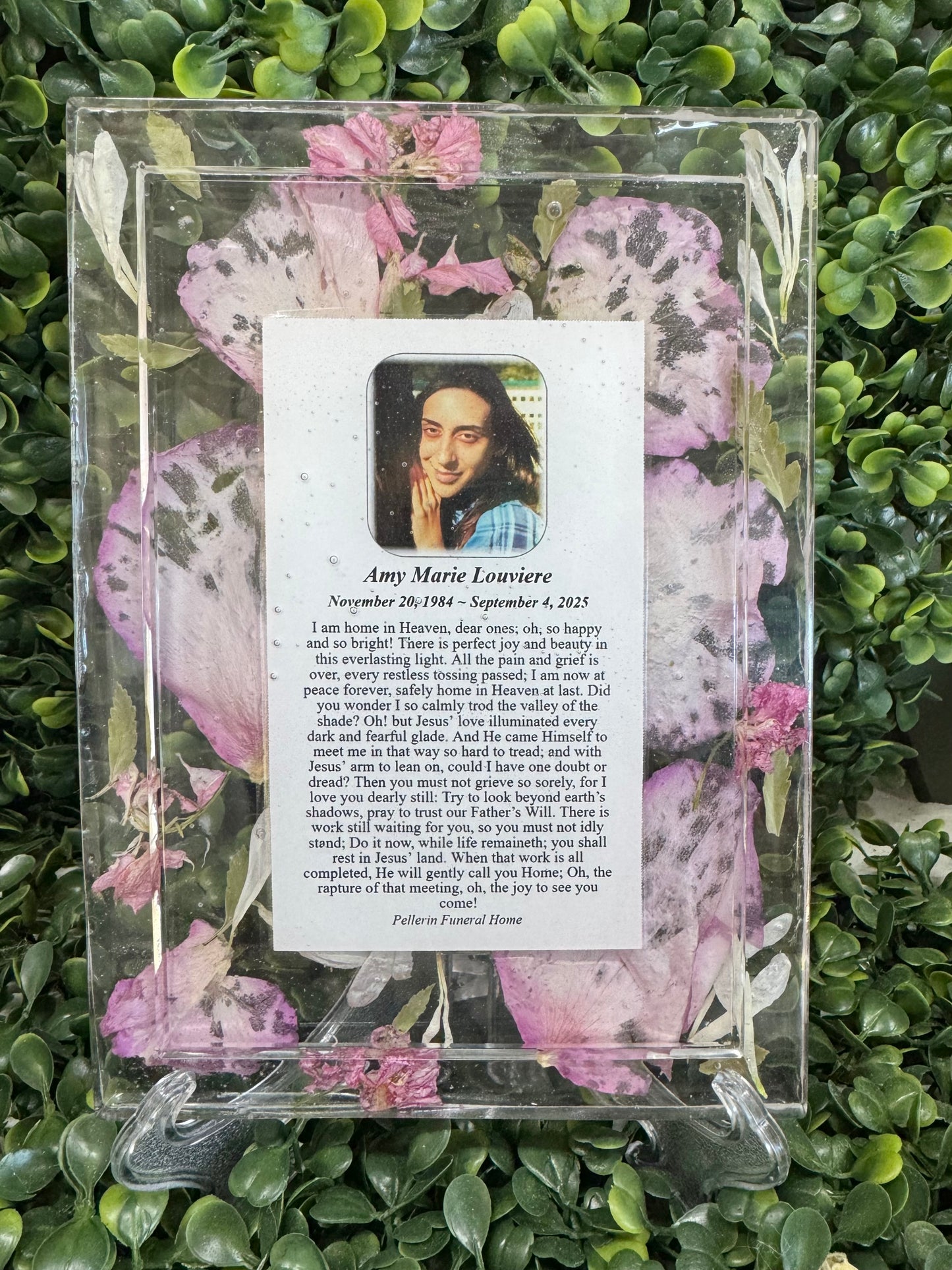 Handmade frame Memorial with Stand