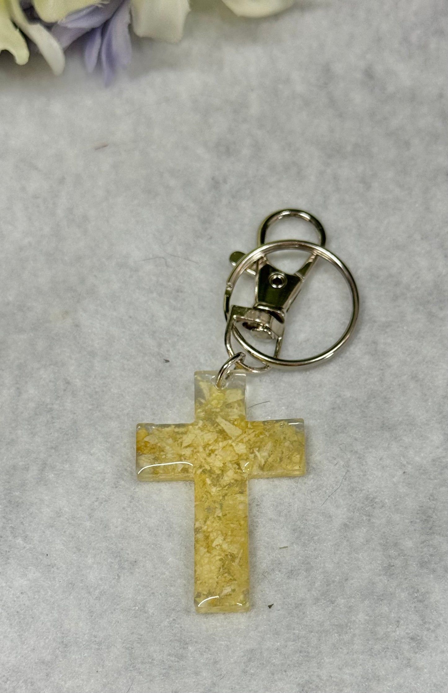Handmade cross keychain