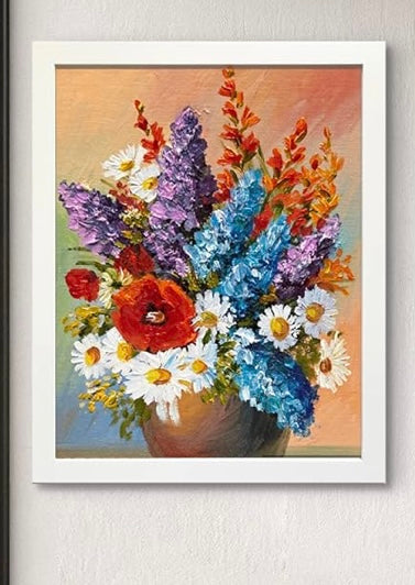 Pressed flower floating picture frames