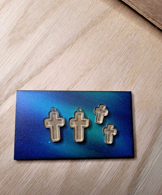 Resin cross pendant for necklace