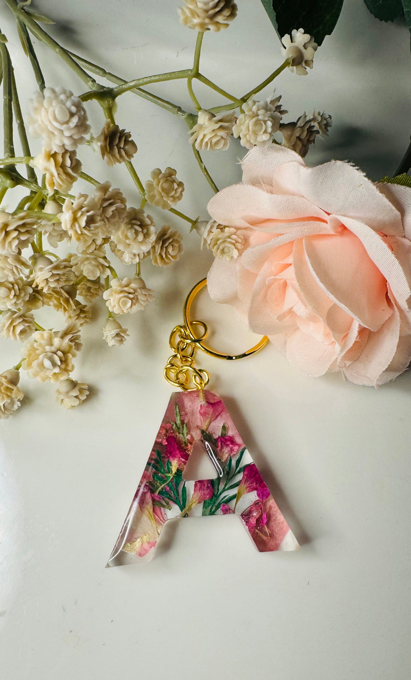 Handmade Flower Memorial Keychain