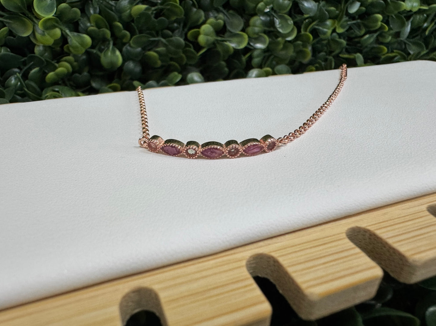 Customizable bracelet birthstone gems with flowers