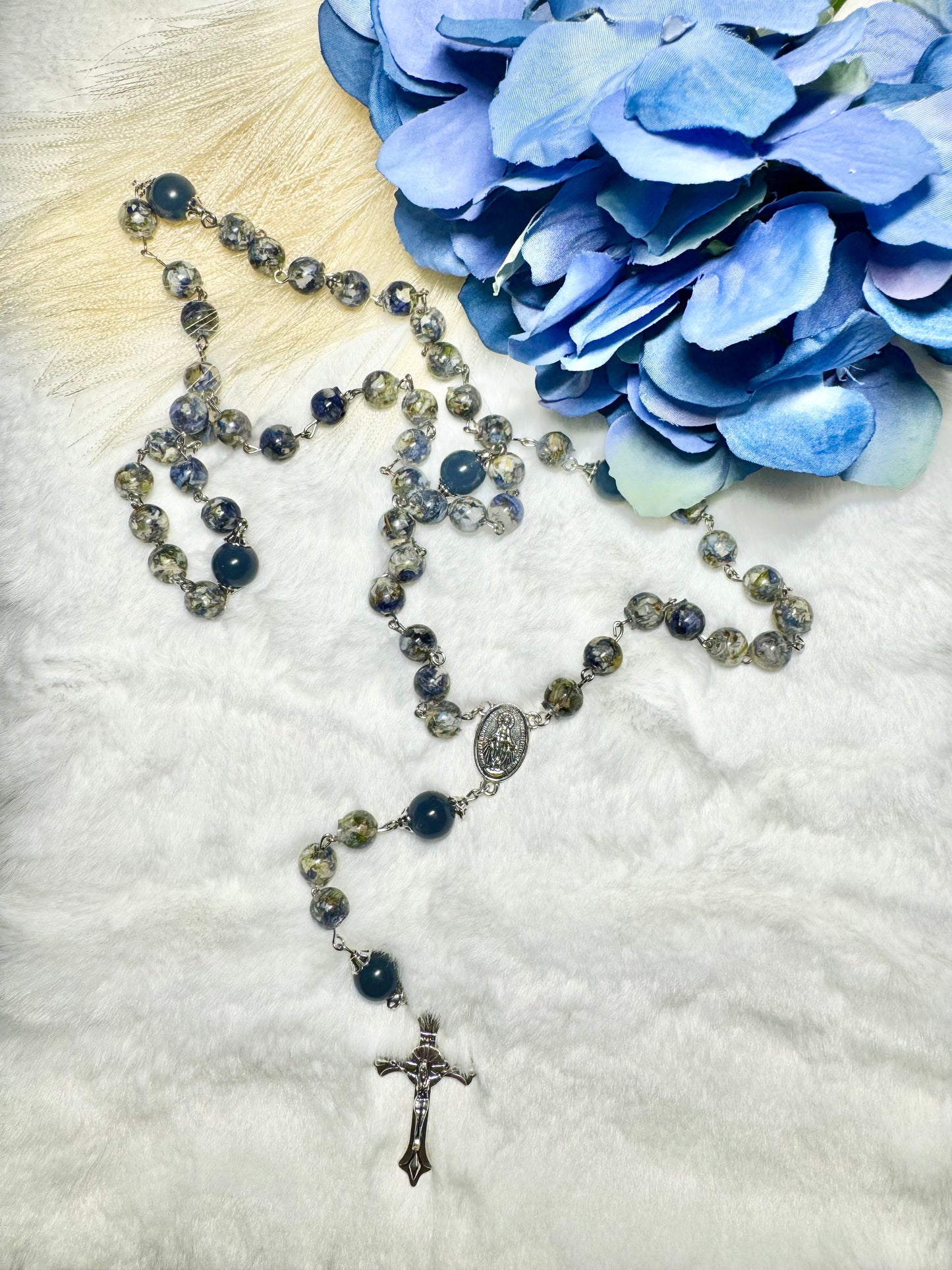 Handmade Memorial Rosary (comes with bag- choose color and add to cart)