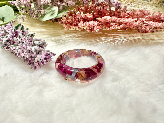 Handmade flower ring band