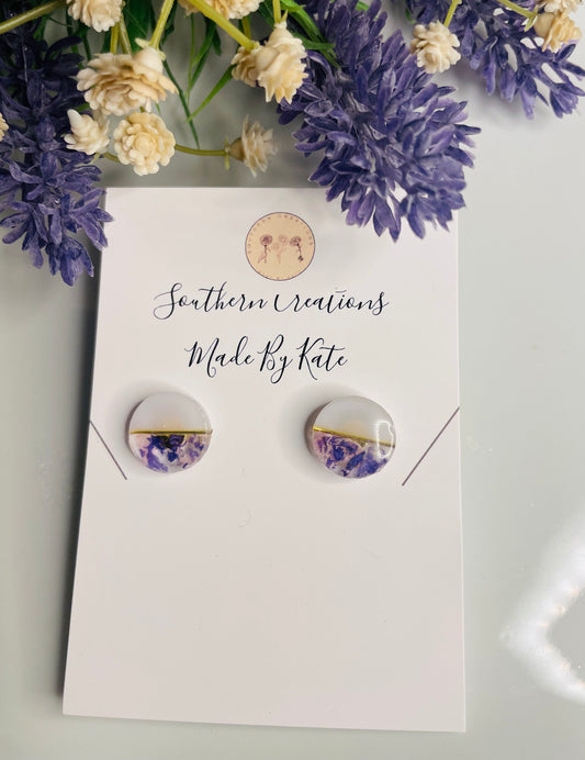 Two-toned Stud Earrings