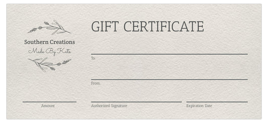 Gift Certificate